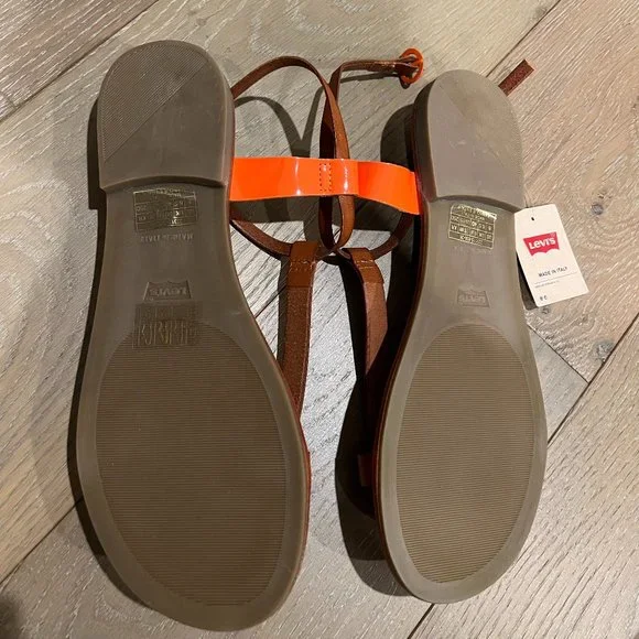 NWT Women’s Levi’s Sandal Brown/Orange 8 - Picture 6 of 8